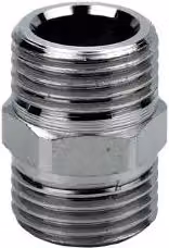 Raccordo nipple doppia vite Idro Bric in ottone cromato 1/2" – 1