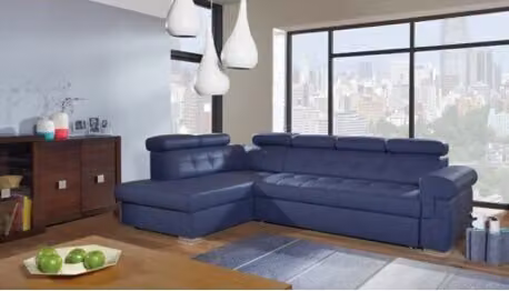 Ecksofa Wohnlandschaft Eck Sofa Polster Couch Sitz Garnitur Design Ledersofa