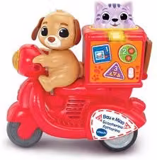 Vtech Bau e Miao Scooterino Fattorino Rosso per Bambini 12-36 Mesi