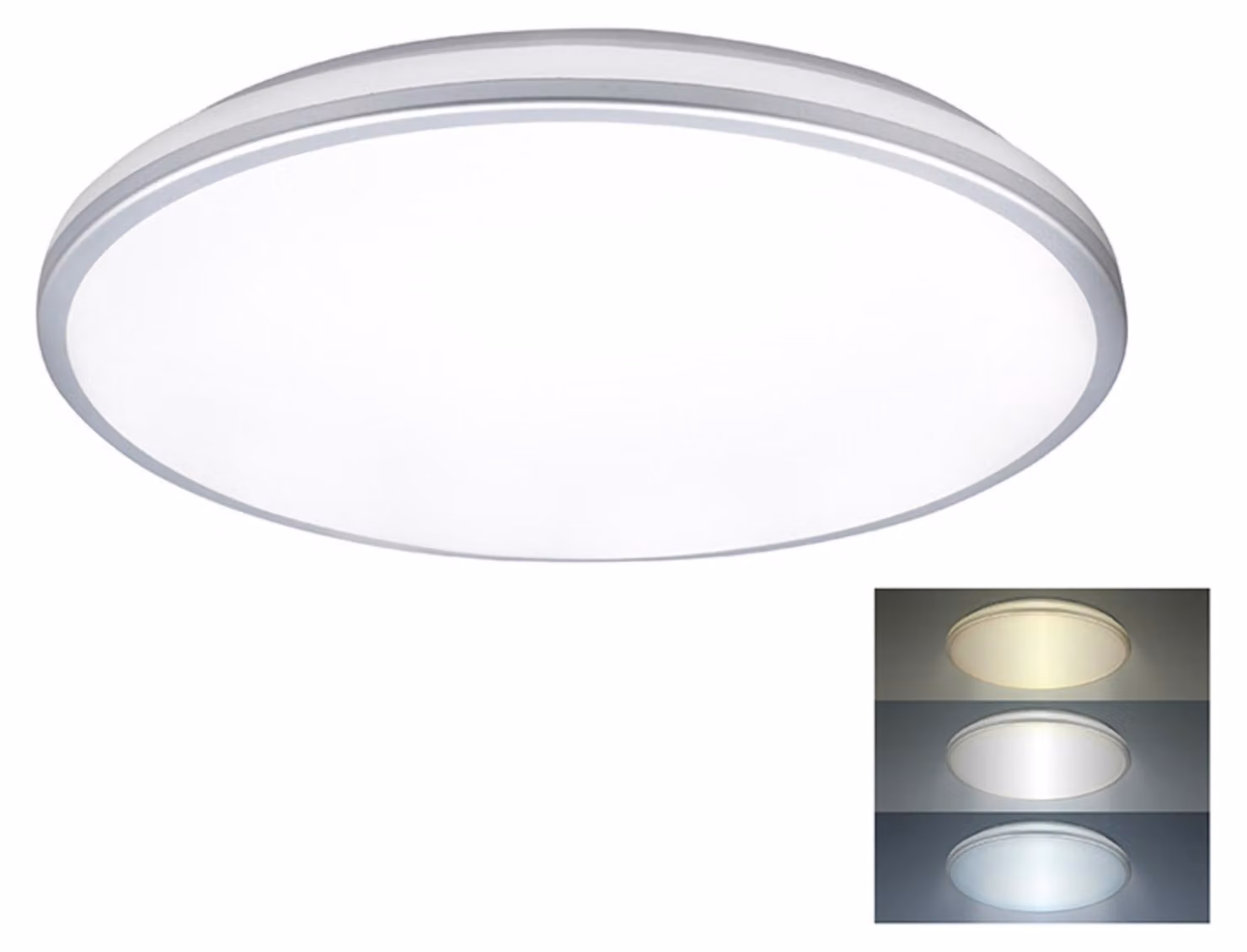 Solight Illuminazione a LED con protezione dall'umidità, IP54, 24W, 2150lm, 3CCT, 38cm