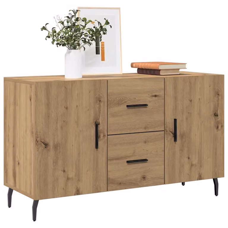 Credenza moderna vidaXL in legno Rovere marrone, L 100 x P 36 x H 60 cm