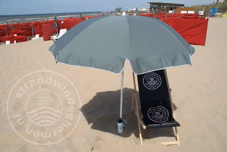 Ombrellone da spiaggia grigio a tinta unita (con sfumatura verde) Poliacrilico Ø180 cm ombrellone da campeggio