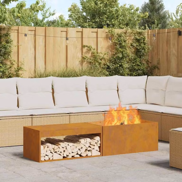 Braciere a legna - Camino da esterno, braciere per giardino, riscaldatore per terrazza - Resistente alle intemperie, acciaio resistente