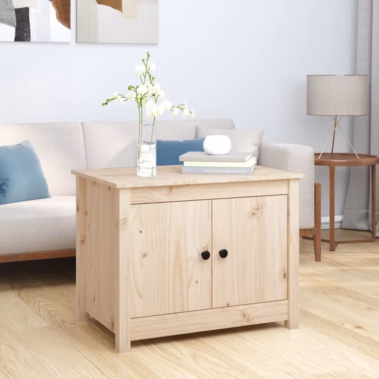 The Living Store tavolino 71x49x55 cm in legno di pino massiccio