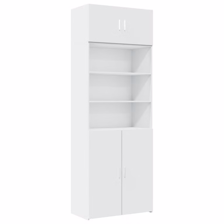 Mobile Portaoggetti Bianco 80x42,5x225 cm in Truciolato