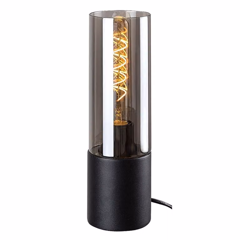 Rabalux 74050 Lampada da tavolo Ronno, E27, nero-grigio, rotonda, moderna, ø90 mm