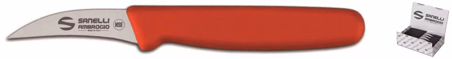Coltello cuoco/verdura cm 7 rosso linea Supra di Sanelli Ambrogio - BOX 50 PZ