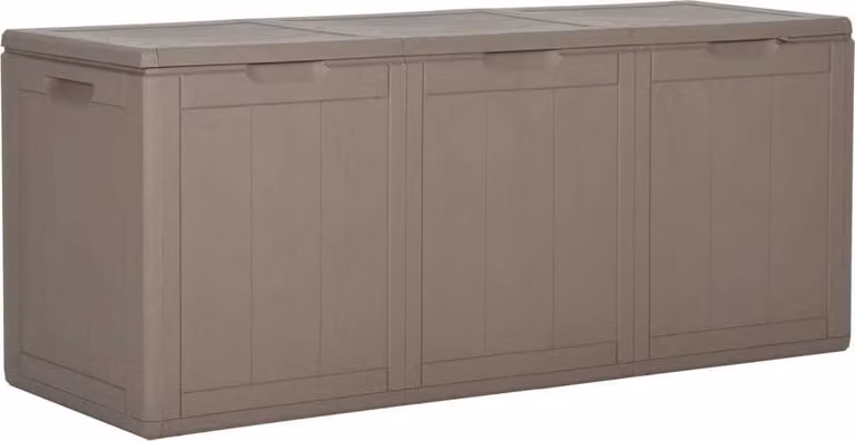 The Living Store Contenitore da giardino 270 L Marrone PP Rattan