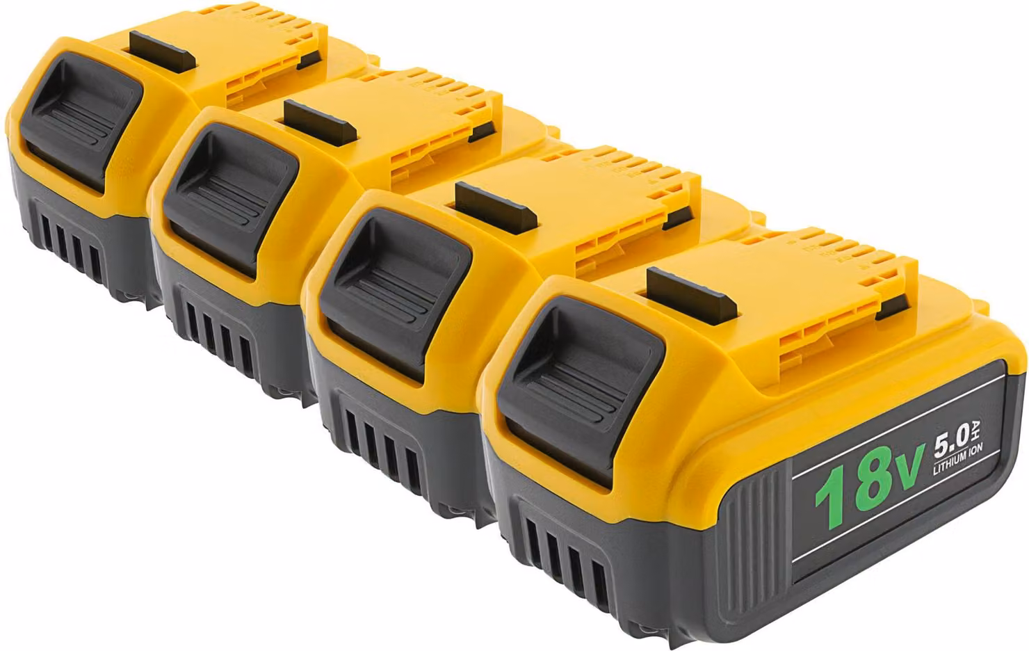 set di 4 batterie ricaricabili PATONA DeWalt DCB184 18V XR 5.0Ah