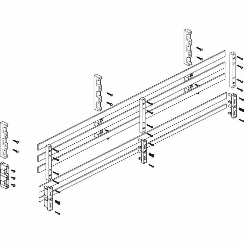 Modulo barra collettrice ABN profonda 4FB/3RE 60 mm con CU 30x5 mm, a 5 poli, EBM 70 mm MTSC43745