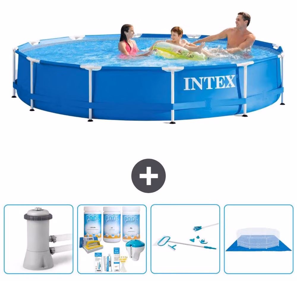 Piscina fuori terra a struttura - 366x76 cm - 5 pezzi - Modello S21028