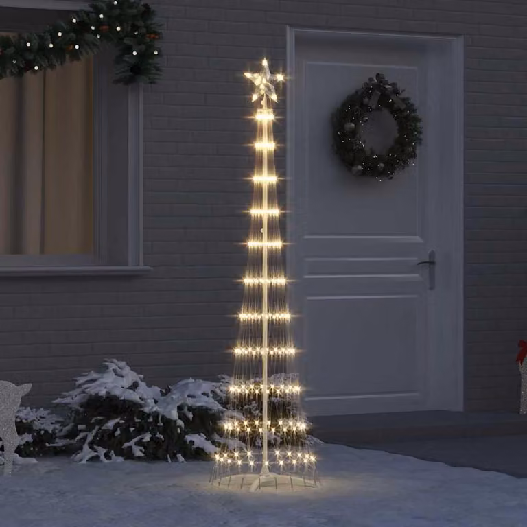 Maison Exclusive - Albero di Natale LED bianco caldo 51 x 51 x 190 cm Metallo