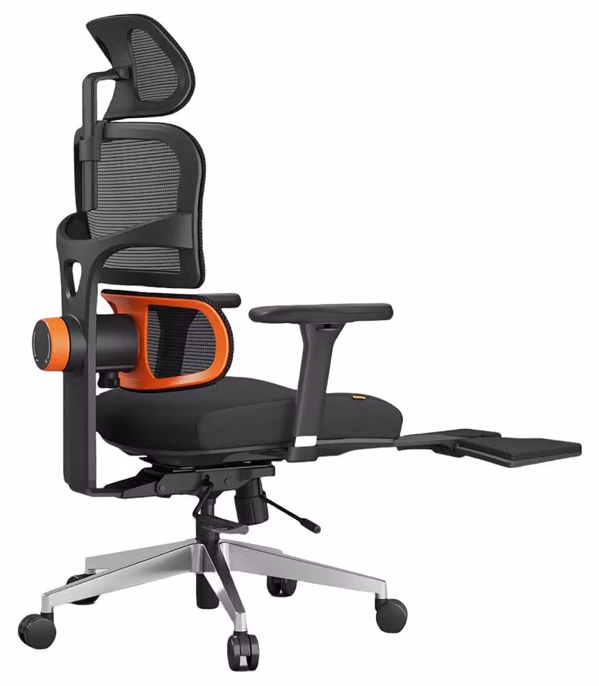 Sedia da ufficio ergonomica - Sedia da ufficio con poggiapiedi - Sedia per ufficio - Sedia per il lavoro da casa - Schienale regolabile