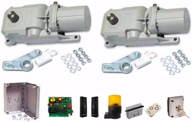 Kit automazione per cancello interrato FAAC GENIUS ROLLER 868 230V per anta fino a 500 kg in metallo grigio o bronzo