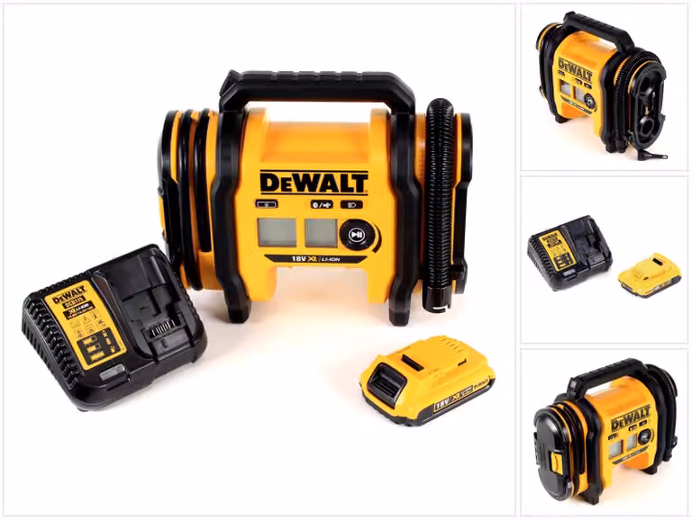 DeWalt DCC 018 N Compressore d'aria a batteria 18V 11bar KFZ + 1x batteria 2,0Ah + caricabatterie