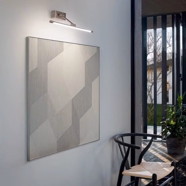 Lampada a Parete Gealuce GAP460C in Metallo Color Argento, LED 12W, 656lm, Luce Calda 3000K, Design Moderno