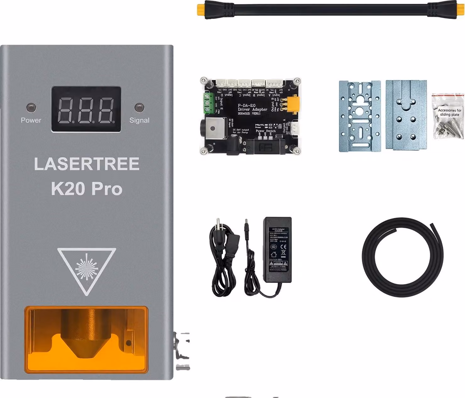 Modulo laser, potenza ottica regolabile, supporto aereo integrato, K20-PRO 20W, spina UE