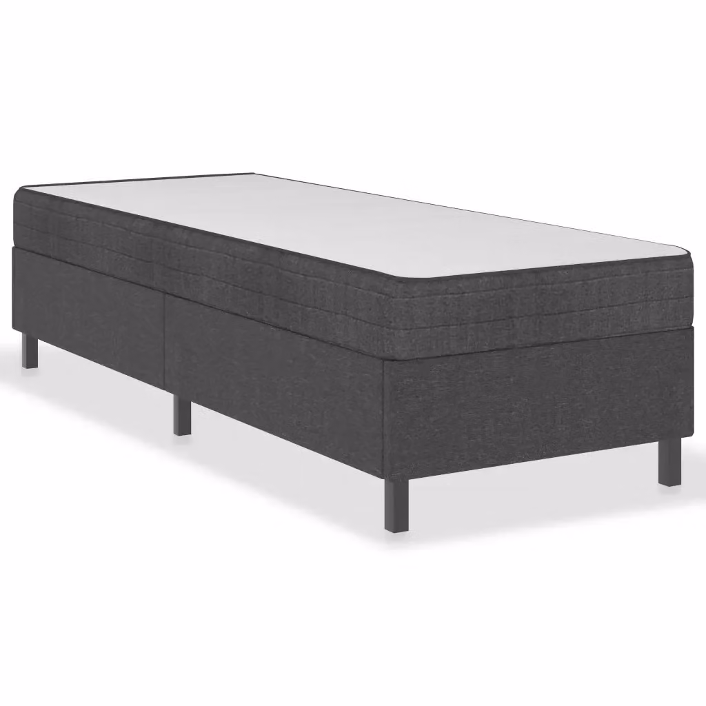 Letto a molle vidaXL in tessuto grigio con struttura imbottita L: 100 cm, P: 200 cm – 2