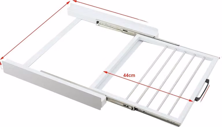 Supporto per lavatrice Kit impilabile, ripiano scorrevole, design salvaspazio, tipo 1