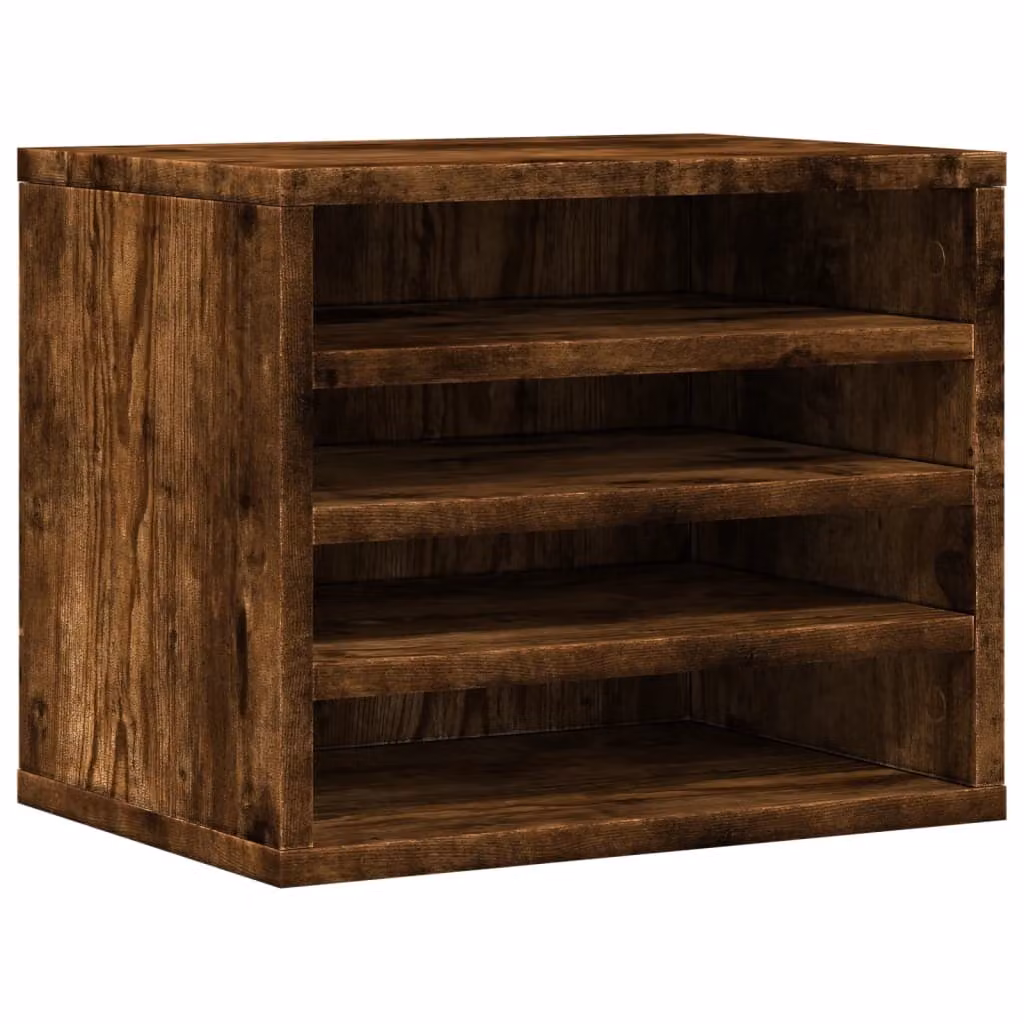 Organizer Scrivania Rovere Fumo 36x26x29,5cm Legno Multistrato