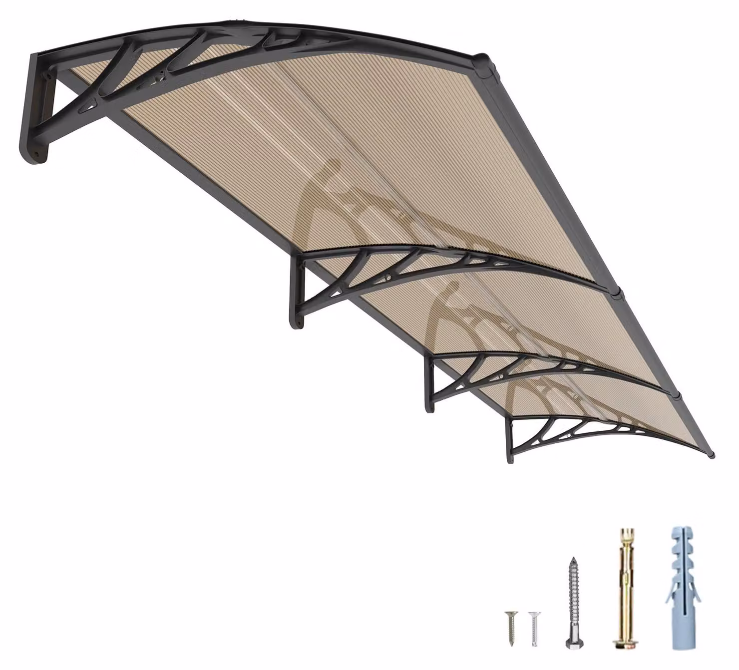 Tenda da sole per porta d'ingresso, 80 x 300 cm, protezione UV, in policarbonato
