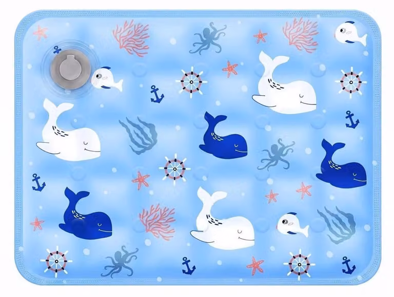 Tappetino refrigerante per cani e gatti, riempibile, in PVC, resistente ai graffi, antiscivolo, colore blu, dimensioni 50 x 60 cm