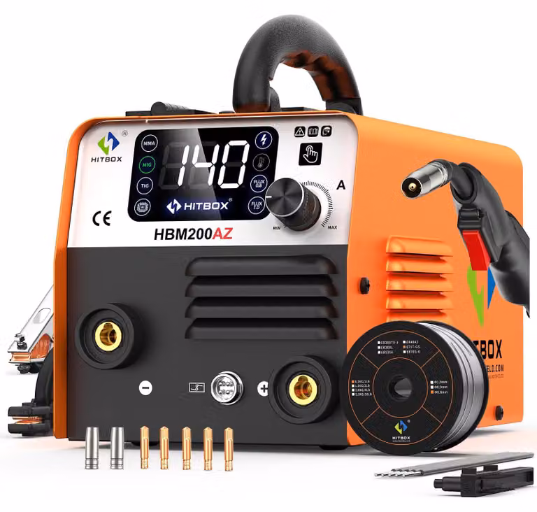Saldatrice multifunzione 4-in-1 MIG, MMA, LIFT TIG - 140A, regolabile - Alimentazione 230V - Leggera - Adatta per acciaio e acciaio inossidabile