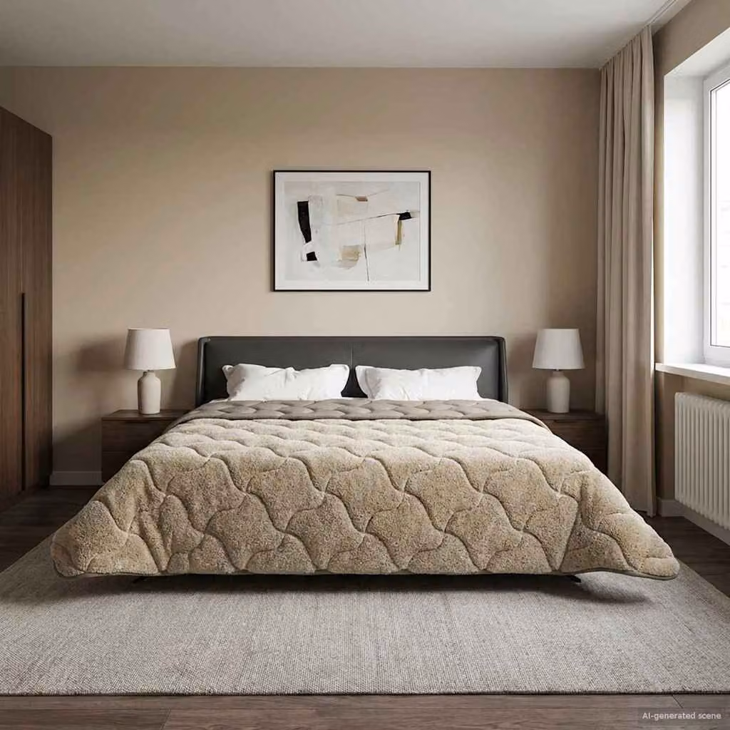 Piumino estivo reversibile in microfibra traspirante vidaXL, Grigio chiaro, L 220 cm x P 260 cm