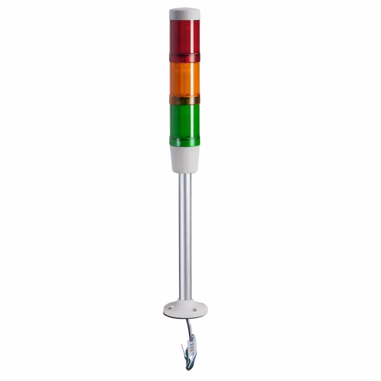 Colonna di segnalazione Schneider Electric senza cicalino + 3 unità luminose, Ø 45 mm, 24 V CA/CC XVMB2RAGHSB