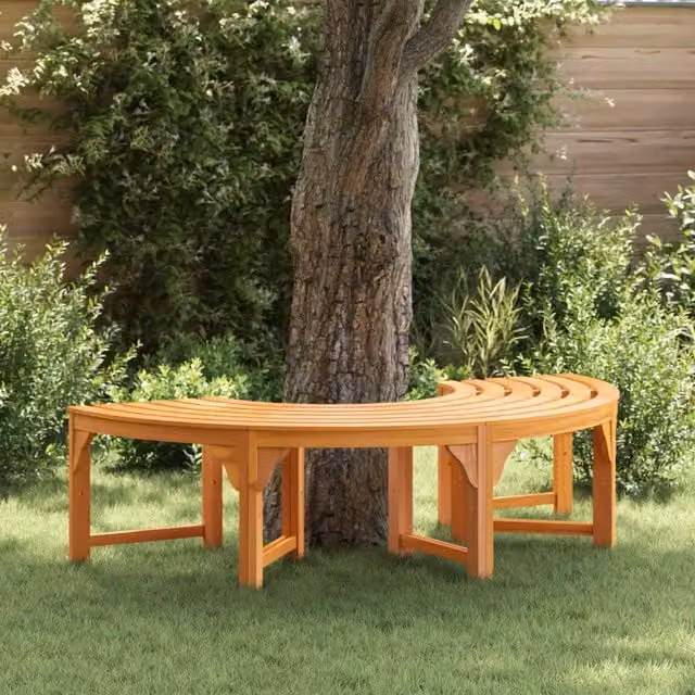 Panchina per Alberi 4 -Seater 160 x 80 x 45cm Naturale 4108060