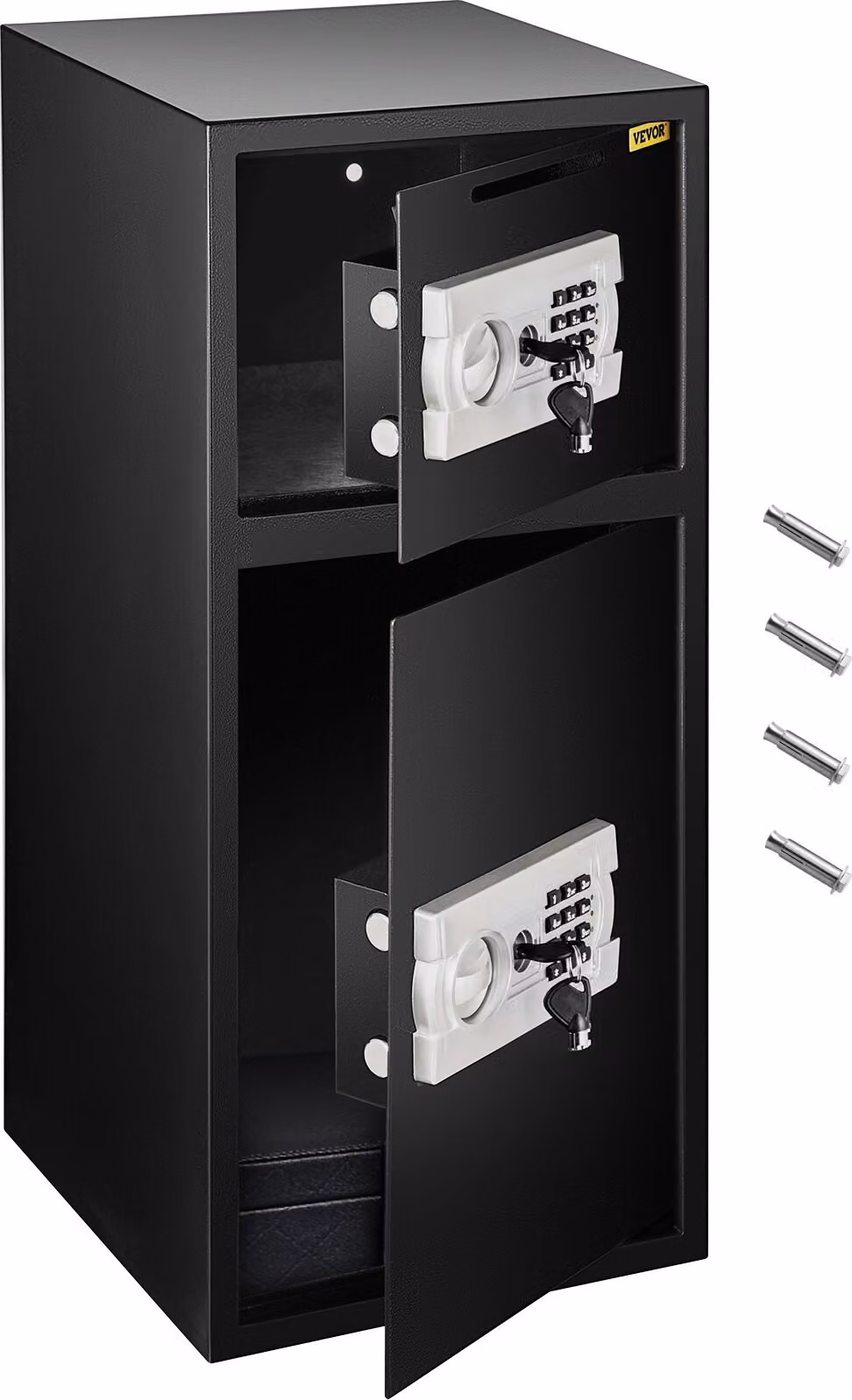 Cassaforte a chiave con serratura elettronica cassaforte 4MM con serratura a combinazione 74 l, cassaforte in ferro resistente, cassaforte per mobili con serratura elettronica con struttura in acciaio per impieghi gravosi