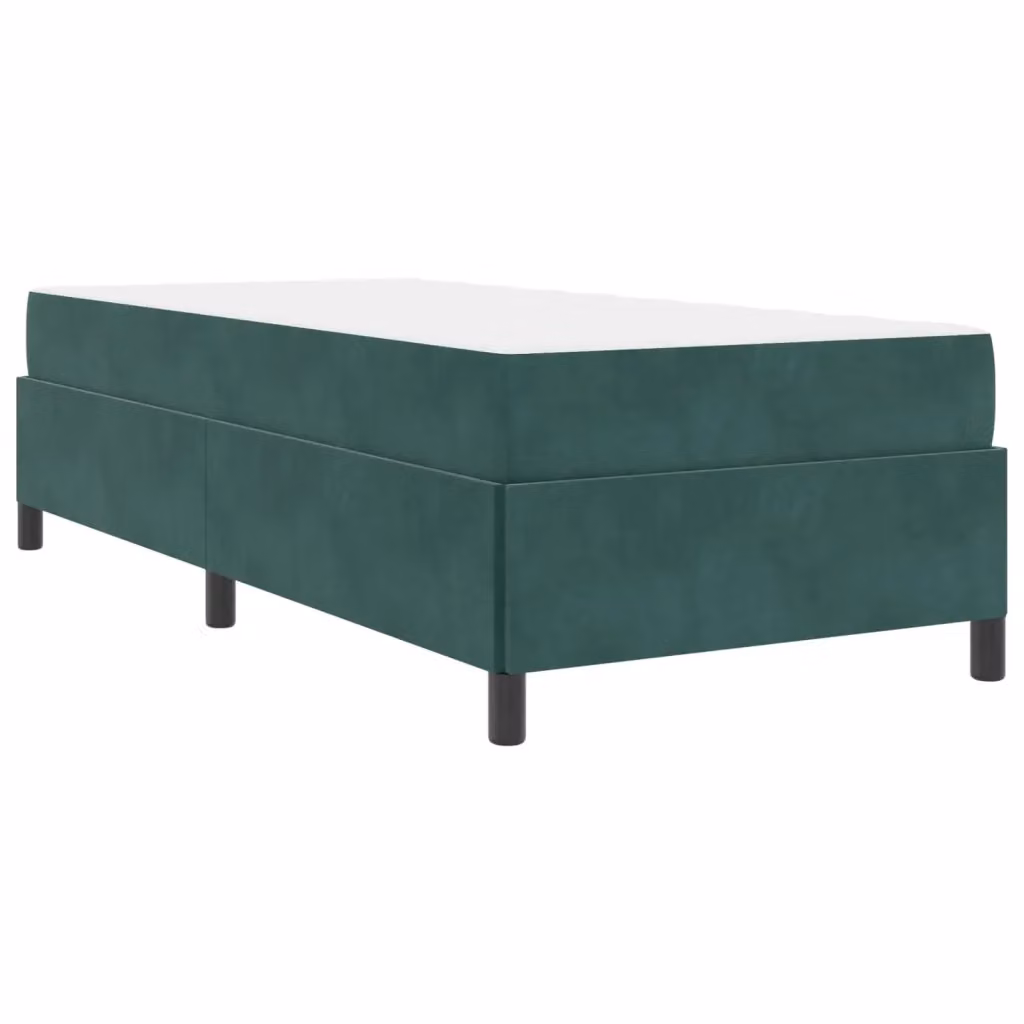 Struttura del letto imbottita vidaXL in tessuto verde con legno e metallo L/P/H: 90 x 190 x 193 cm – 2