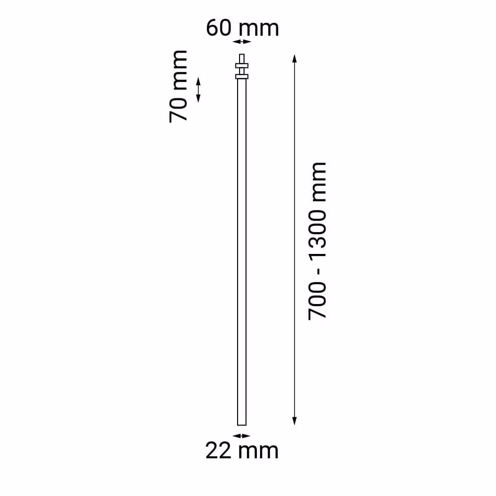 Lampada da incasso tubolare da 130 cm color rame, 1xG9, 2,5 W, ALHA 9443 Dohar