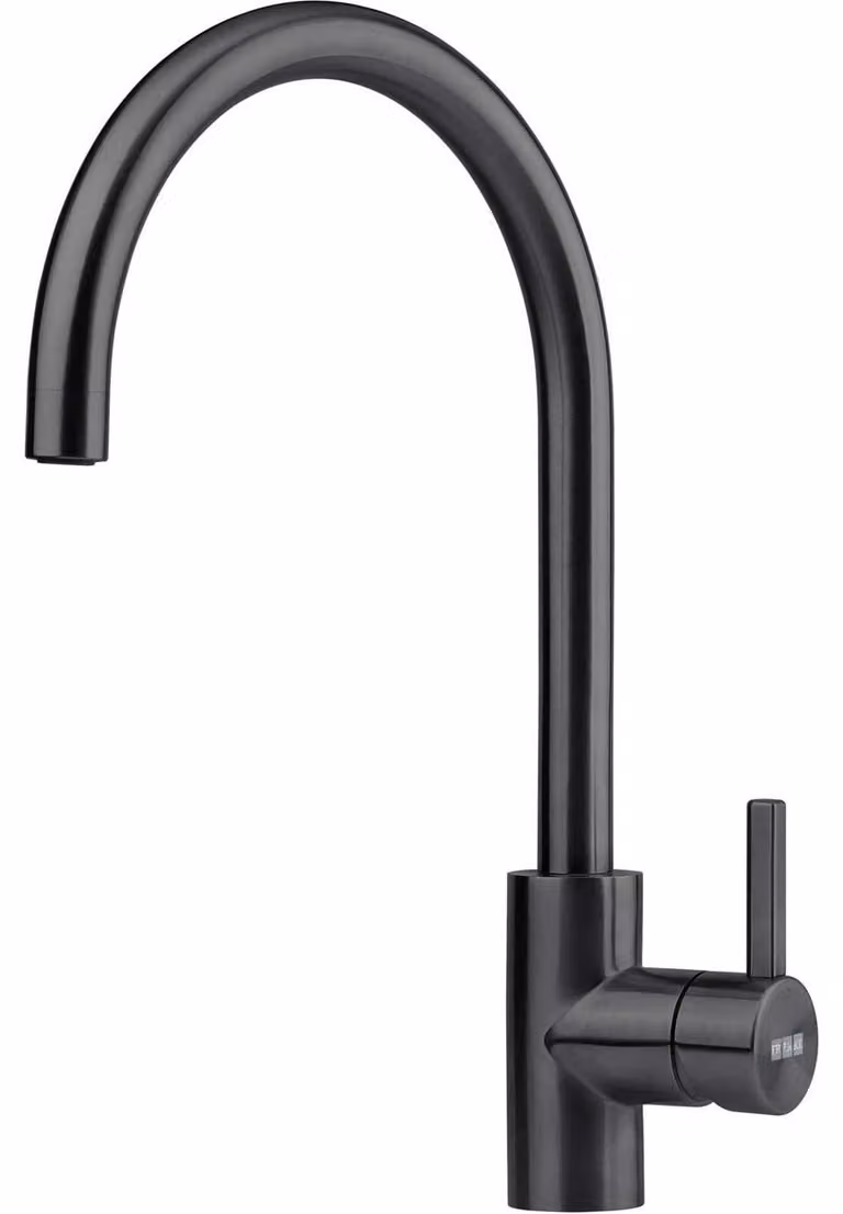 Franke Eos Neo, miscelatore ad alta pressione in acciaio inox massiccio, Industrial Black