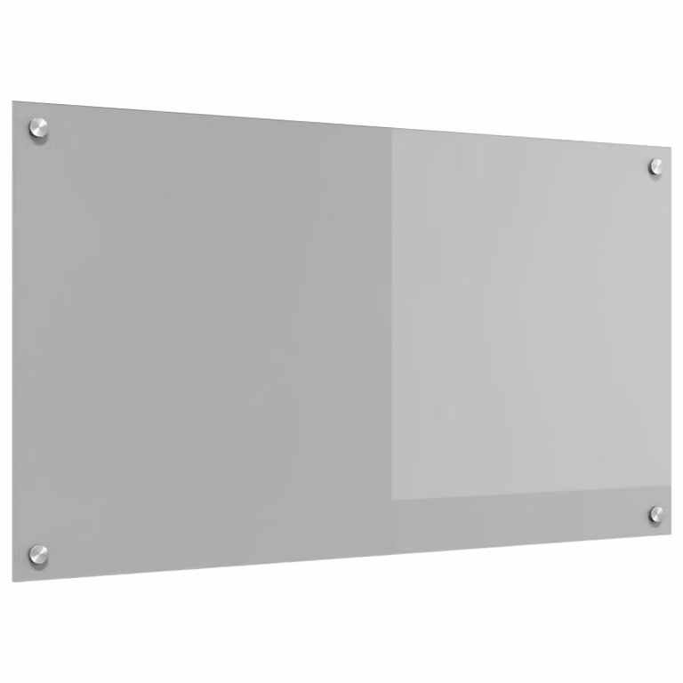 Schienale da cucina vidaXL in vetro temperato Grigio chiaro L: 90 cm, P: 50 cm