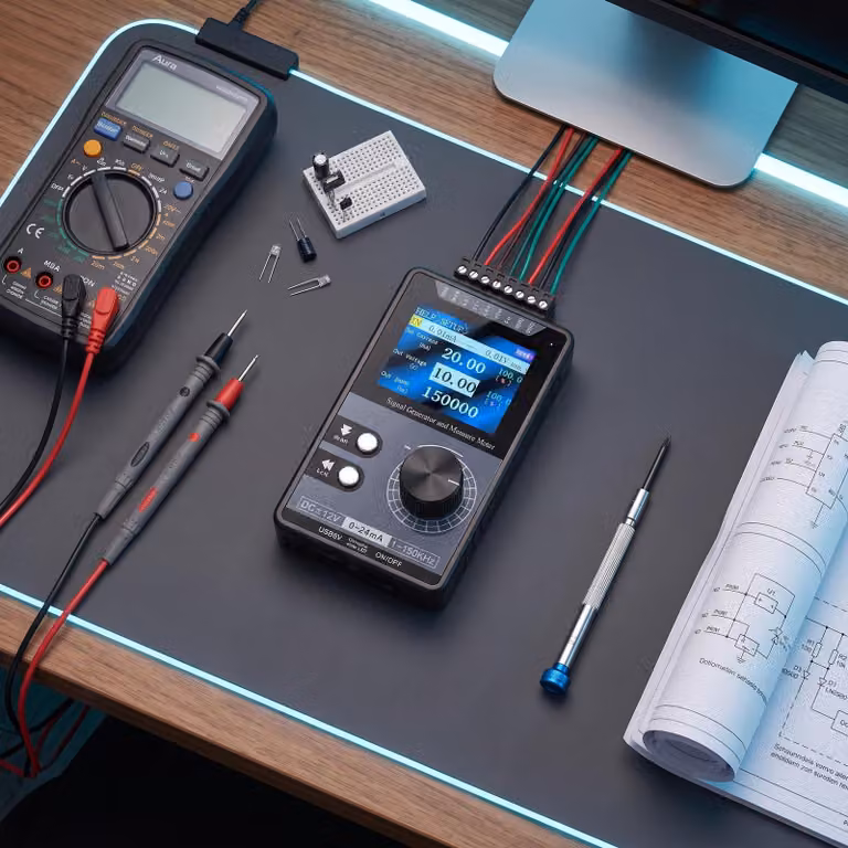 Generatore di segnali 4-20mA, 0-12V DC, PWM 1-150kHz, con protezione da cortocircuito