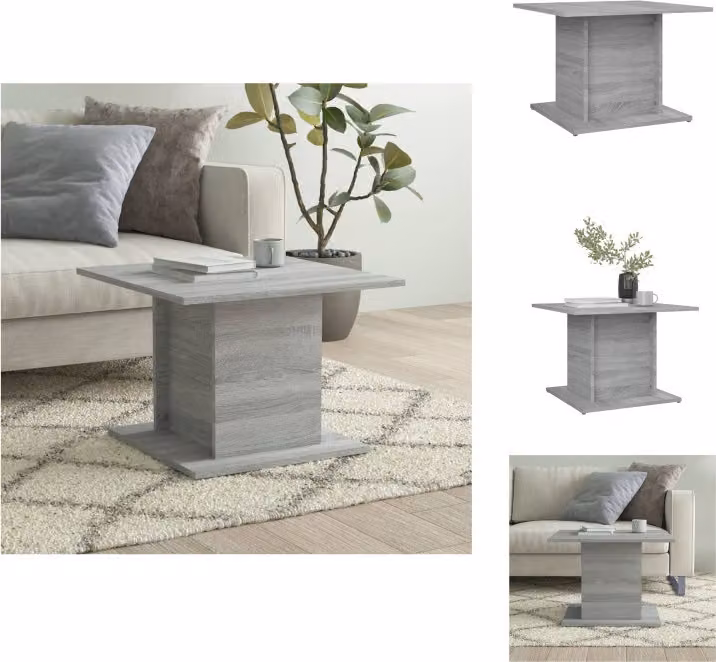 vidaXL Tavolino grigio Sonoma 55,5x55,5x40 cm in legno - Tavolini da caffè