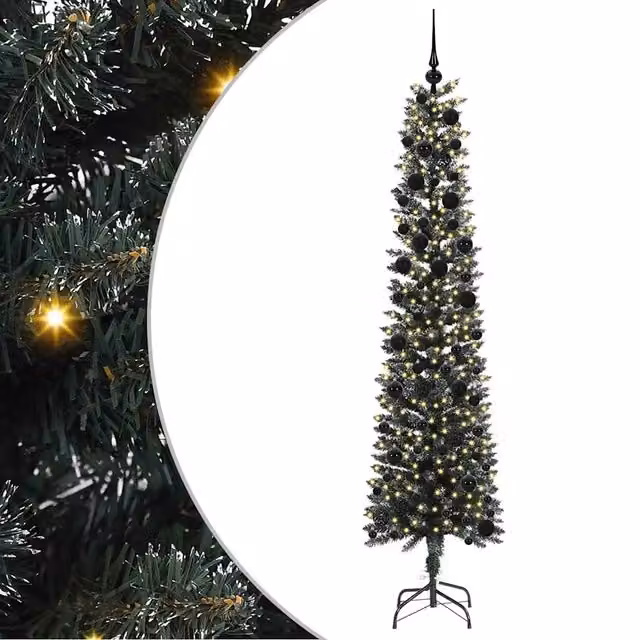 Albero di Natale artificiale verde vidaXL con 300 LED luce bianca calda, Altezza: 240 cm