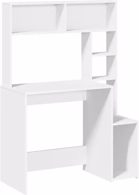 Scrivania moderna bianca per ufficio o camera da letto in legno MDF L/P/H: 100 x 45 x 140 cm