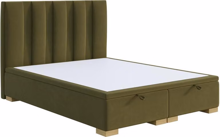 Schlafzimmer Bett Doppelbett Modern Designer Möbel Grün Polsterbett