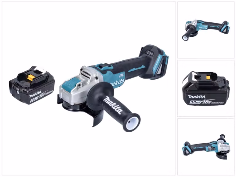 Makita DGA 521 F1X1 Smerigliatrice angolare a batteria 18 V 125 mm X-LOCK Brushless + 1x batteria ricaricabile 3,0 Ah - senza caricatore