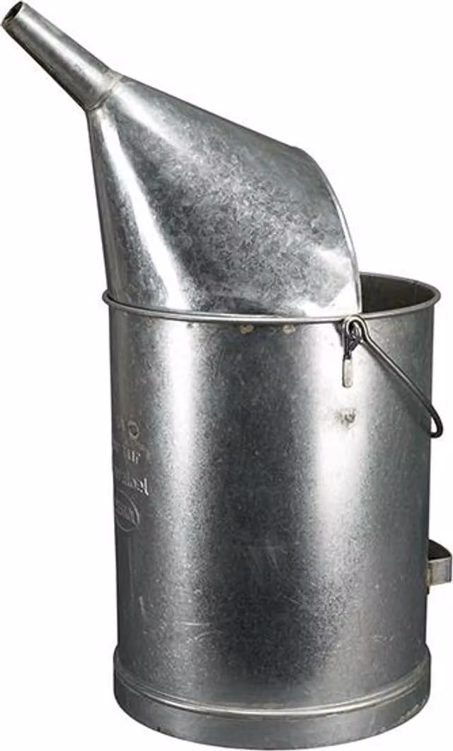 Pressol Secchio dosatore 10l in lamiera d'acciaio zincata con beccuccio a imbuto, scala da 1l a 5l (08063)