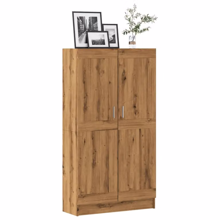 Libreria vidaXL in legno multistrato e MDF stile rustico colore marrone L: 82,5 cm, P: 30,5 cm, H: 150 cm