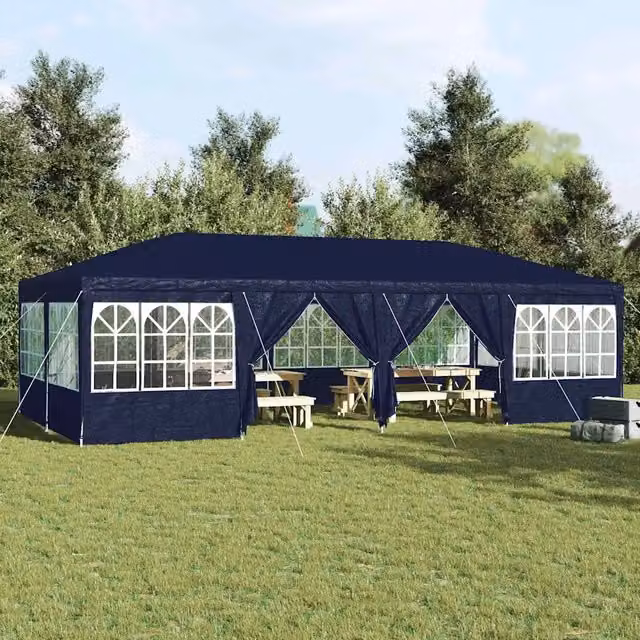 Tenda da festa Hip Blu L: 800 cm, P: 400 cm, H: 266 cm in polietilene e acciaio zincato