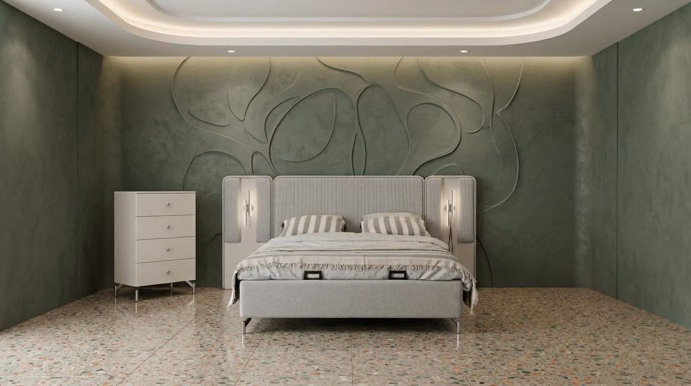 Comodino Bett, stile moderno, bianco, comodo e confortevole