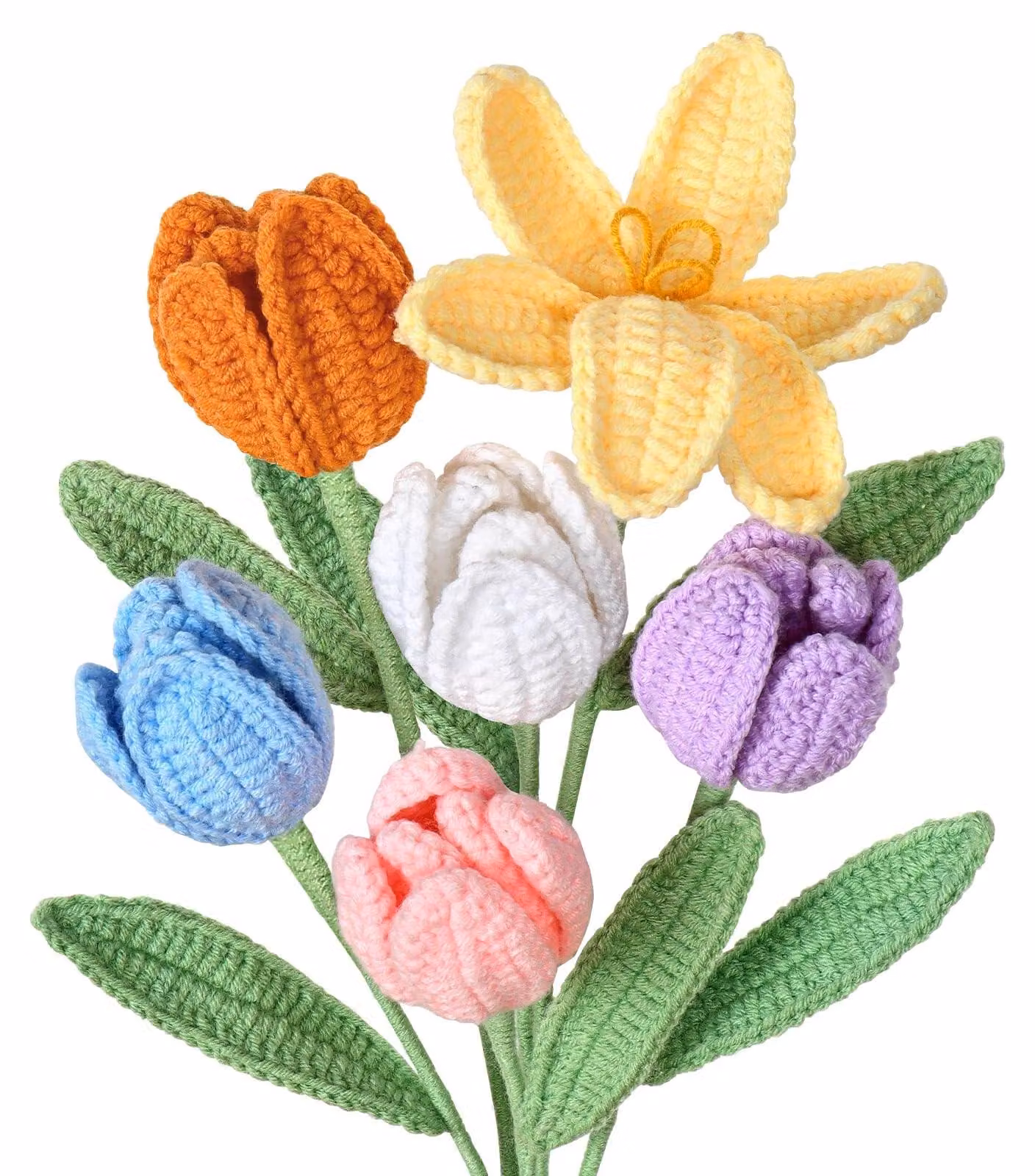 Omgoods - Composizione di tulipani artificiali, 6 pezzi