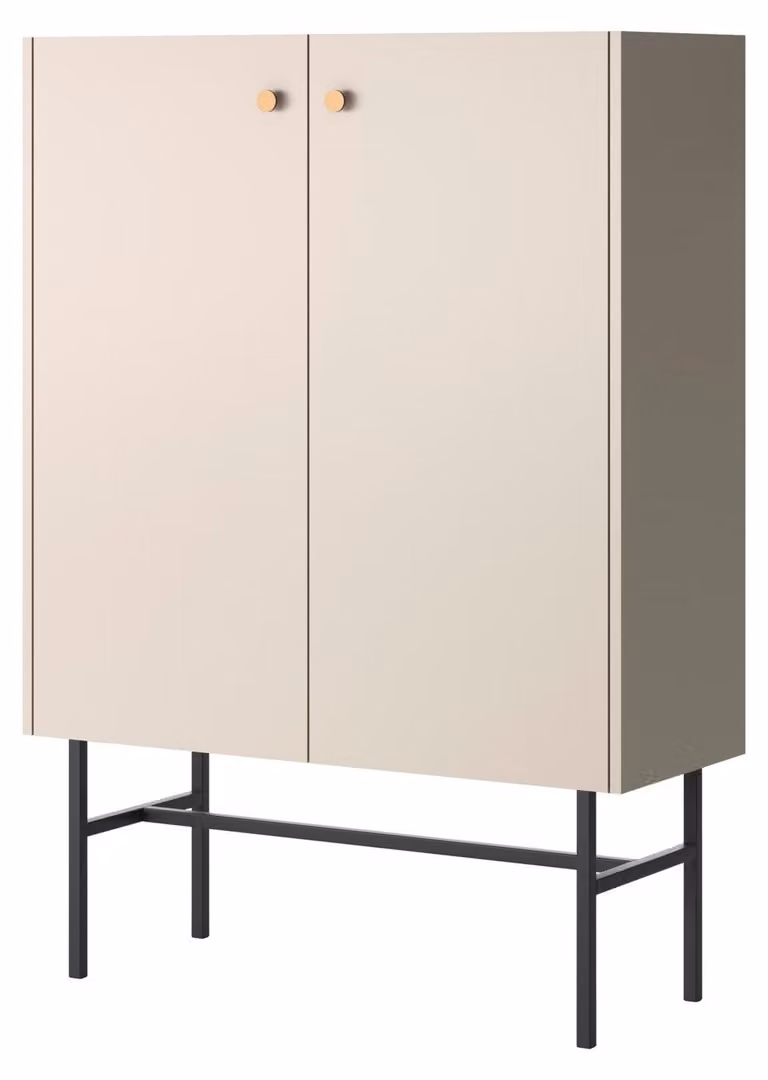 Selsey Divenos - Credenza alta a 2 ante, greige, 93 cm