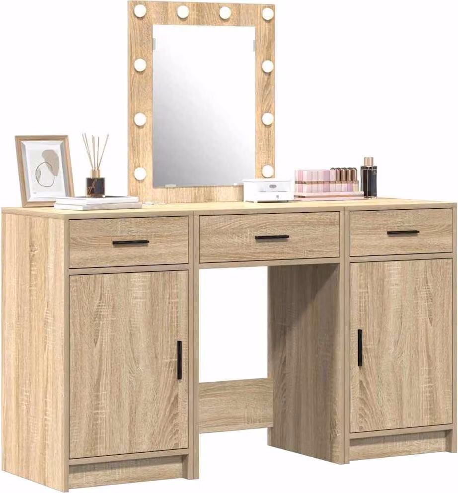Tavolo da Trucco Marrone 50 x 41 x 135 cm Legno multistrato