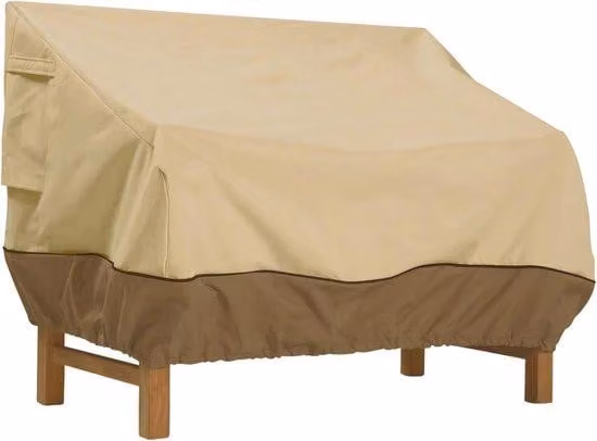 Copertura protettiva per divano da esterno - 147 x 83 x 79 cm - tessuto Oxford idrorepellente - marrone - adatta per divani a due posti e divani da esterno - ideale per lo stoccaggio stagionale e l'uso quotidiano
