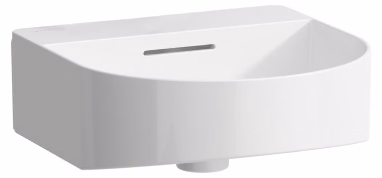 LAUFEN Sondeur mobile Lave-mains, sans trou pour robinet, avec trop-plein, 410x420mm, avec couvercle de valve, blanc, H8153410001091, H8153410001091
